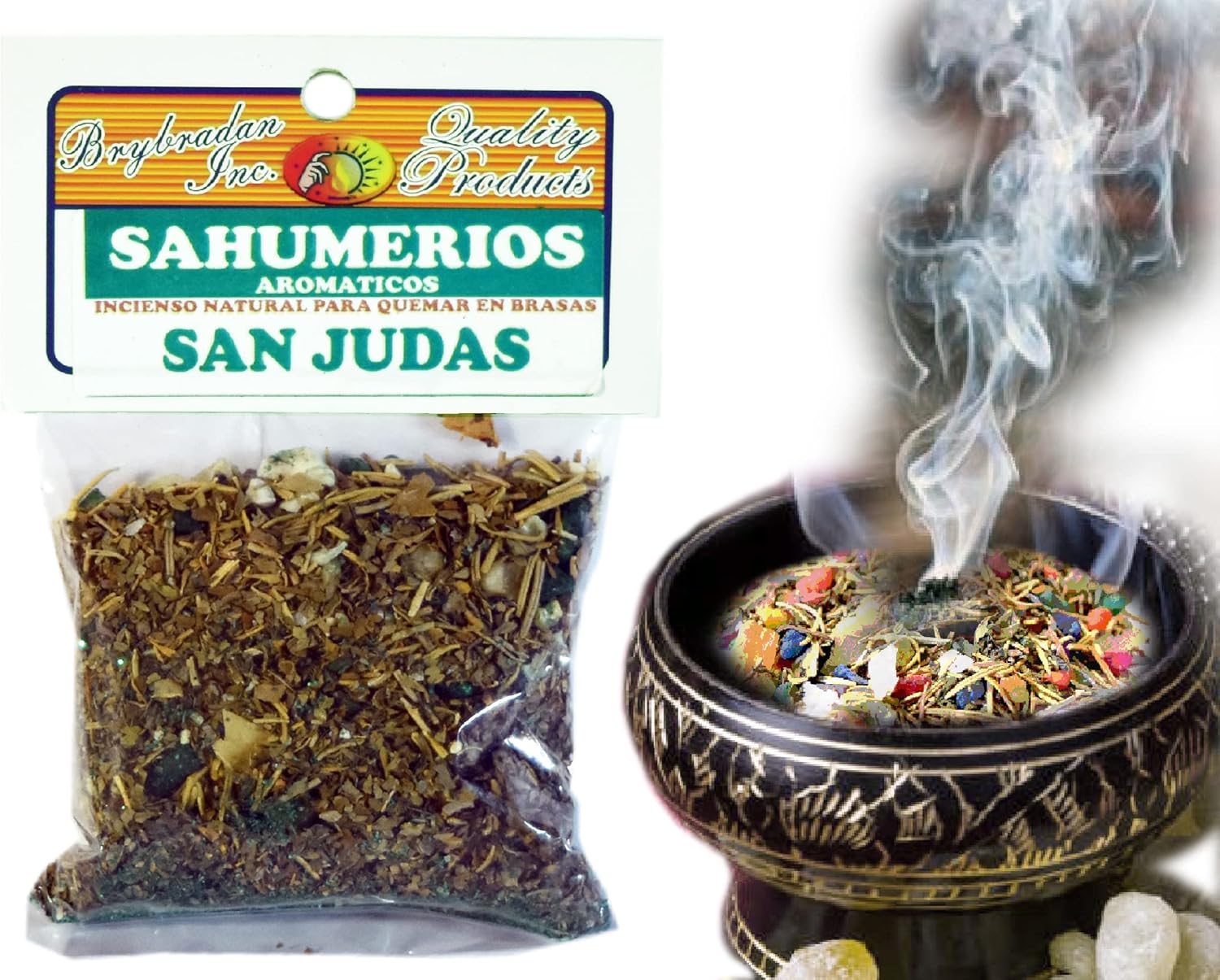 6 PCS ST. Jude-SAN Judas Herbal Incense Mix SAHUMERIO ESPIRITUAL DE HIERBAS to Burn Over Charcoal