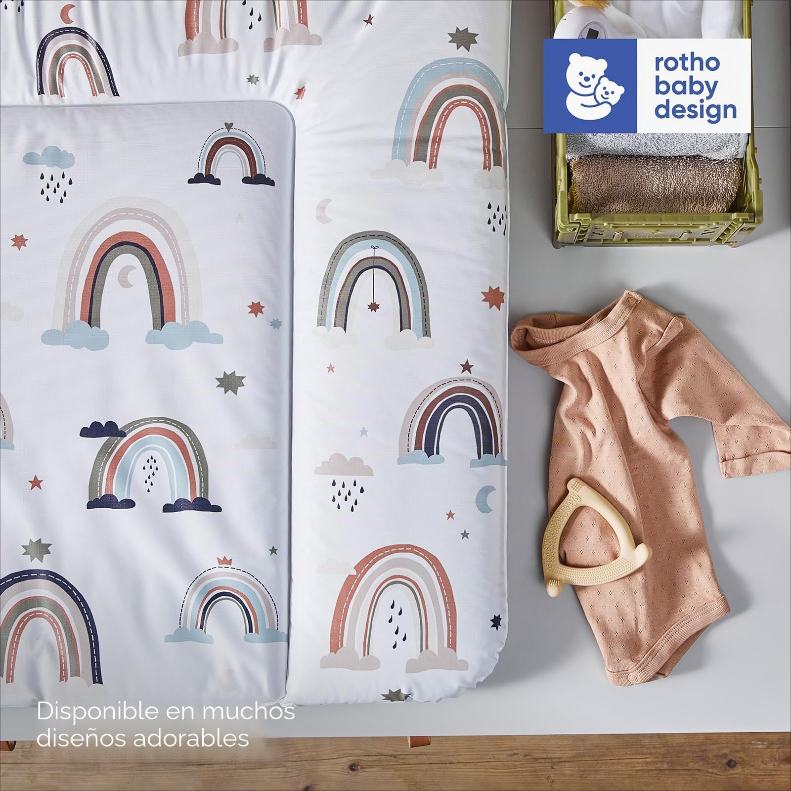 Rotho Babydesign Special Edition Cambiador, Multicolor (Natural Leaves), 72x85x5 cm
