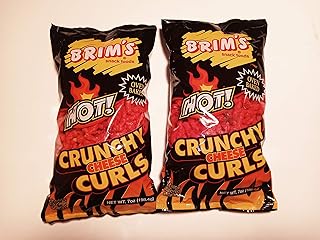 Brim's Hot Crunchy Cheese Curls 2 Packs each 7 oz bags