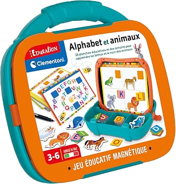 Clementoni Mallette Éducative Magnétique « Les Lettres et les Animaux »