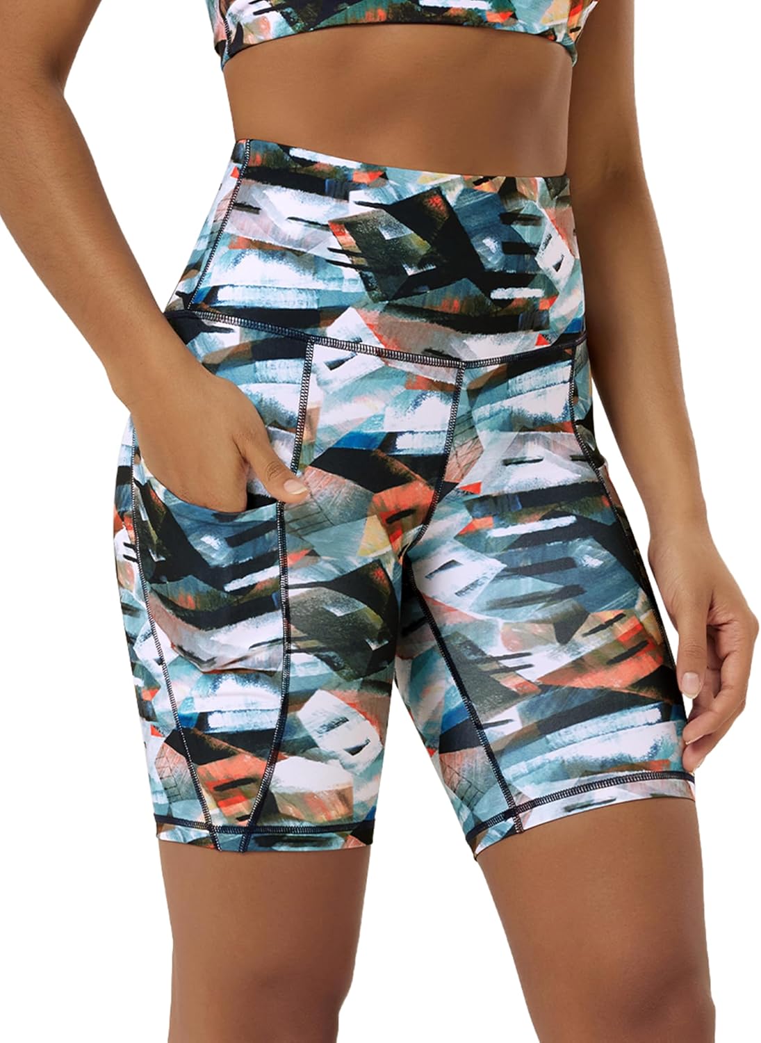 ODODOS Women's Tummy Control Biker Shorts 2.0 with Pockets High Waist Athletic Workout Yoga Shorts-3.5''/ 5"/ 8" / 10" Inseam