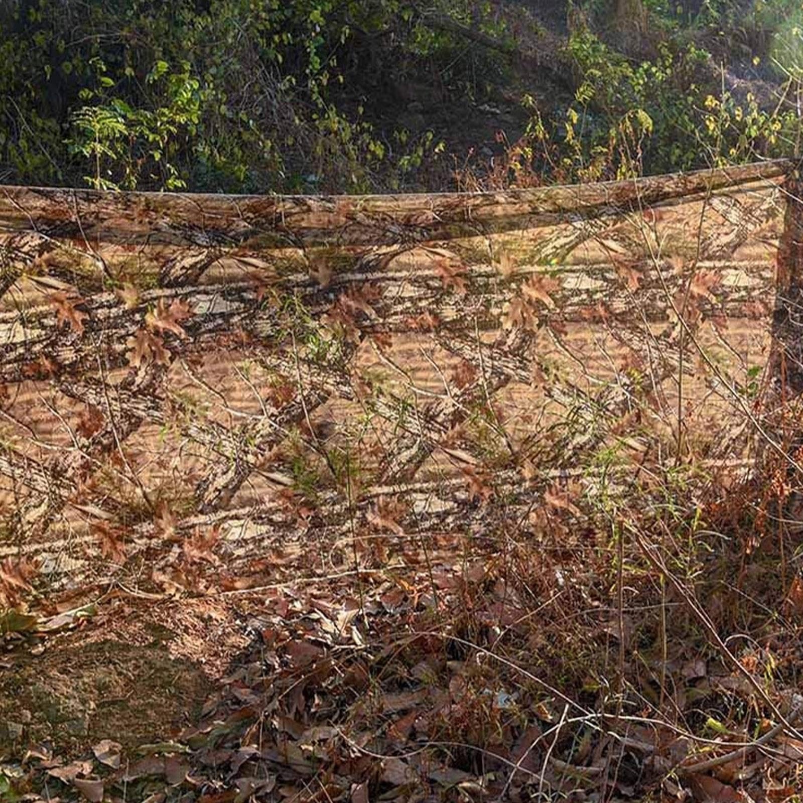 Rete Mimetica 300D, Mesh Trasparente per Caccia, Camping, Tenda e Parasole