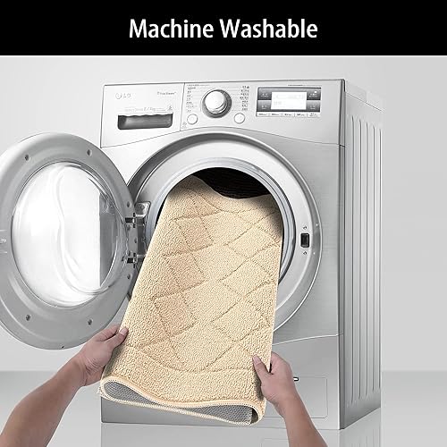 Miniatura 7 de Tapete de puerta delantera, antideslizante, soporte de goma súper absorbente de barro y nieve, mágica en el interior, tapetes atrapadores de tierra,