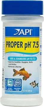 API Proper pH 7.5 Freshwater Aquarium Water pH Stabilizer 9.2-Ounce Container, Proper PH 7.5 PWDR JAR-Small, Whites & Tans, 260 Grams