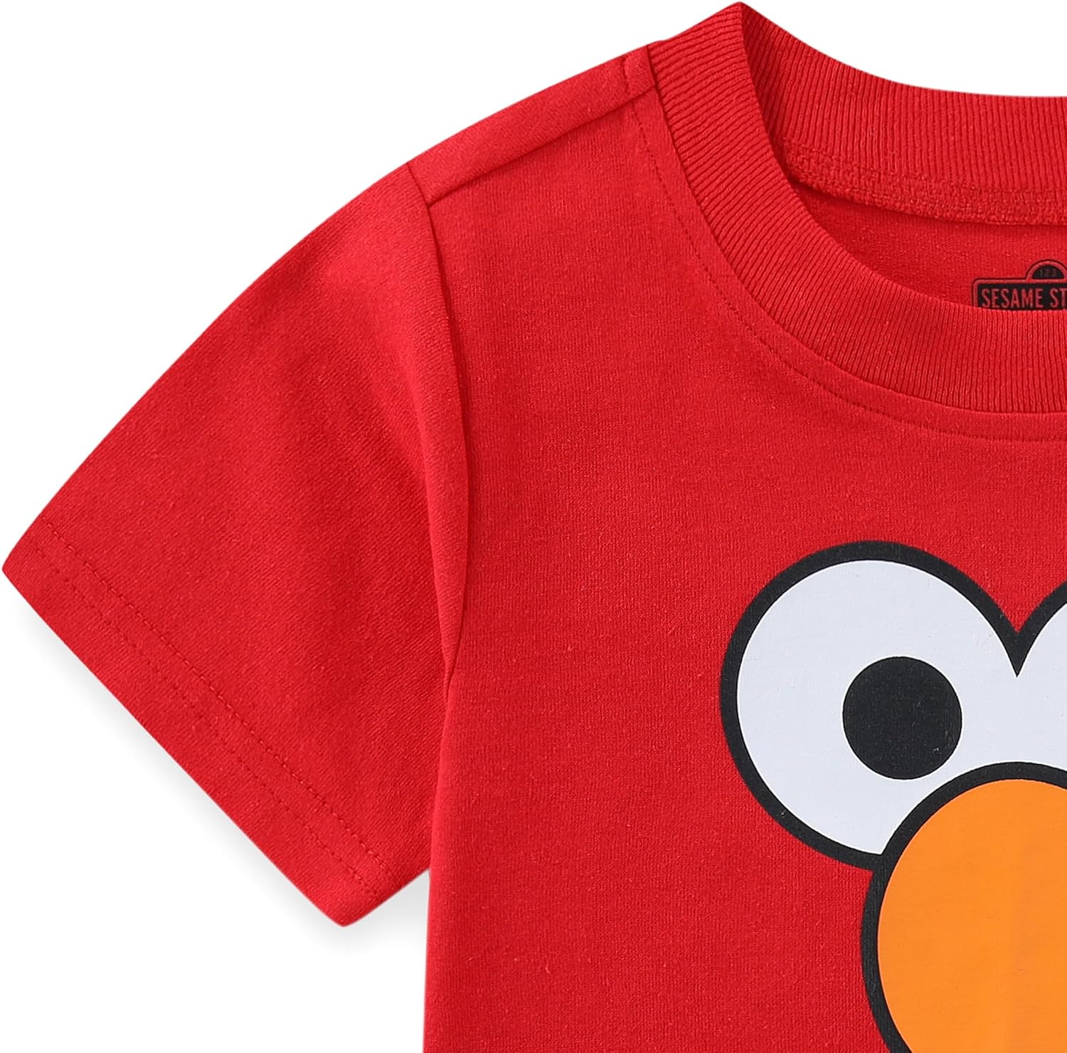 Sesame Street Boys’ Elmo and Cookie Monster Tee and Short Set for Infant and Toddler – Red/Blue - Image 4