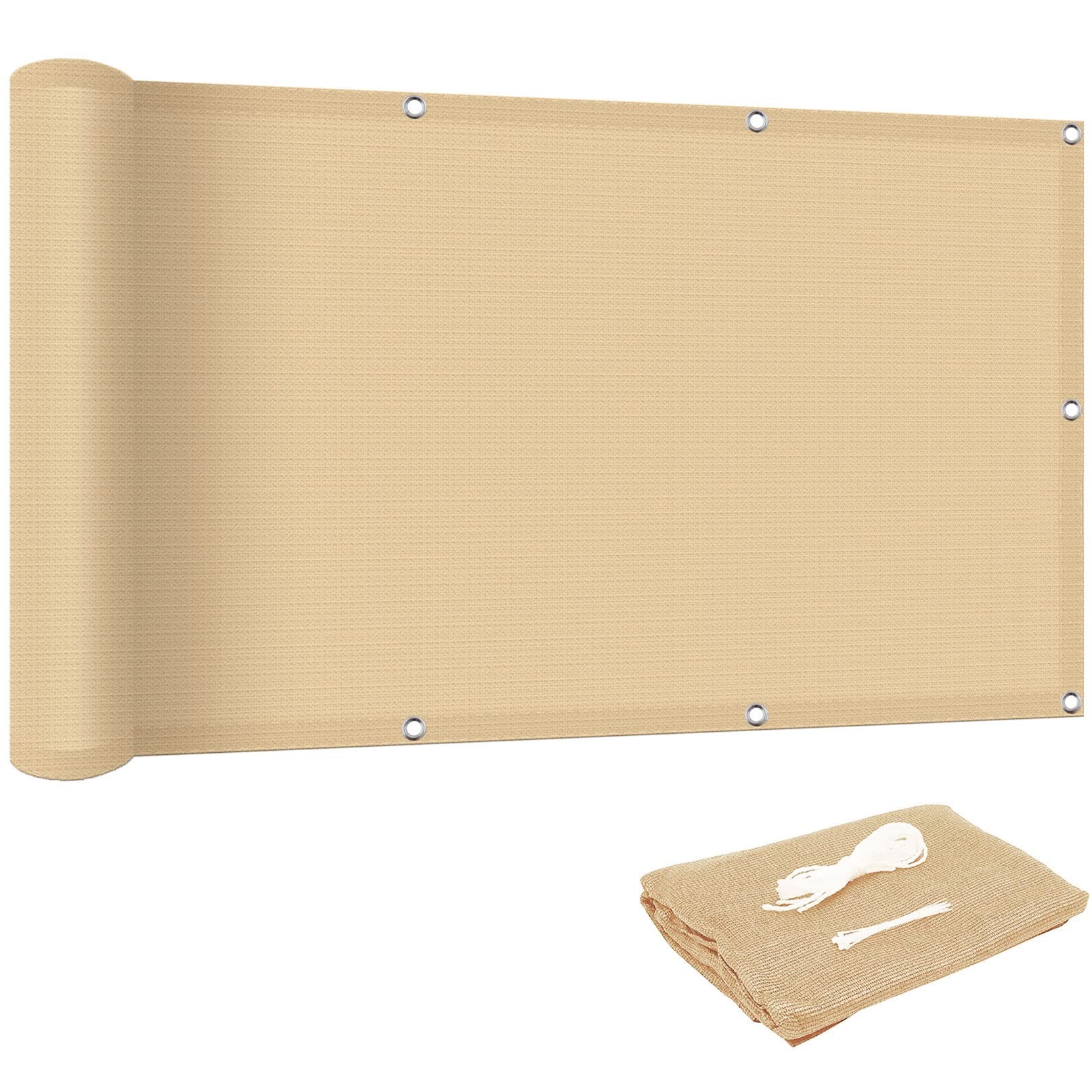 Voile d'ombrage anti-UV et respirant 2.5x4.5m avec cordes de fixation
