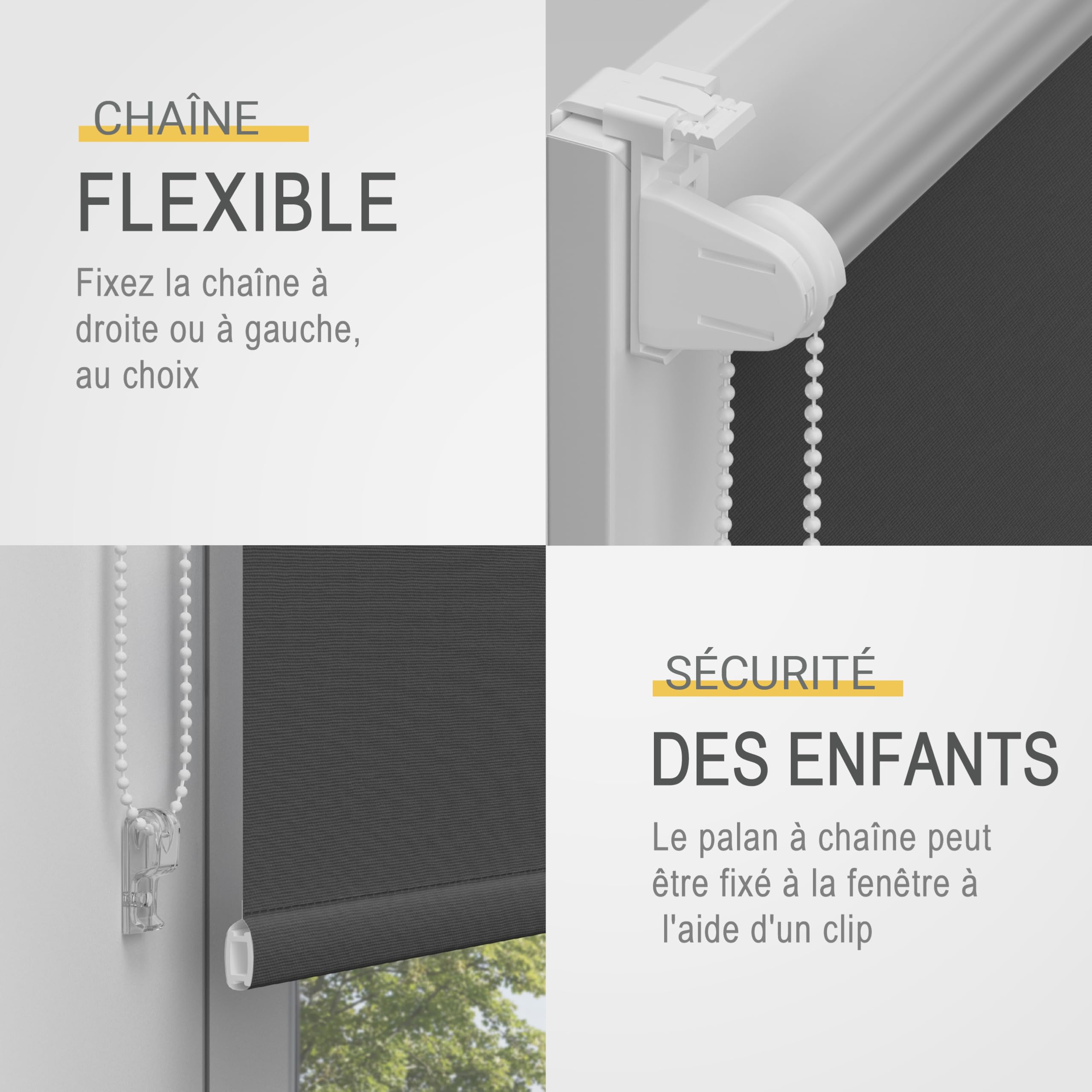 Sol Royal Store occultant Thermique pour fenêtre sans perçage | 60x160cm anthracite rideau intérieur robuste toute l'année réglable en continu pince protection isolant SolReflect T42