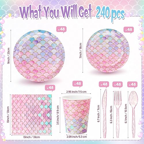 Miniatura 2 de SiliFine Juego de vajilla desechable de 336 piezas, incluye platos de papel de 7 pulgadas, 9 pulgadas, servilletas, vasos de papel, cuchillos de