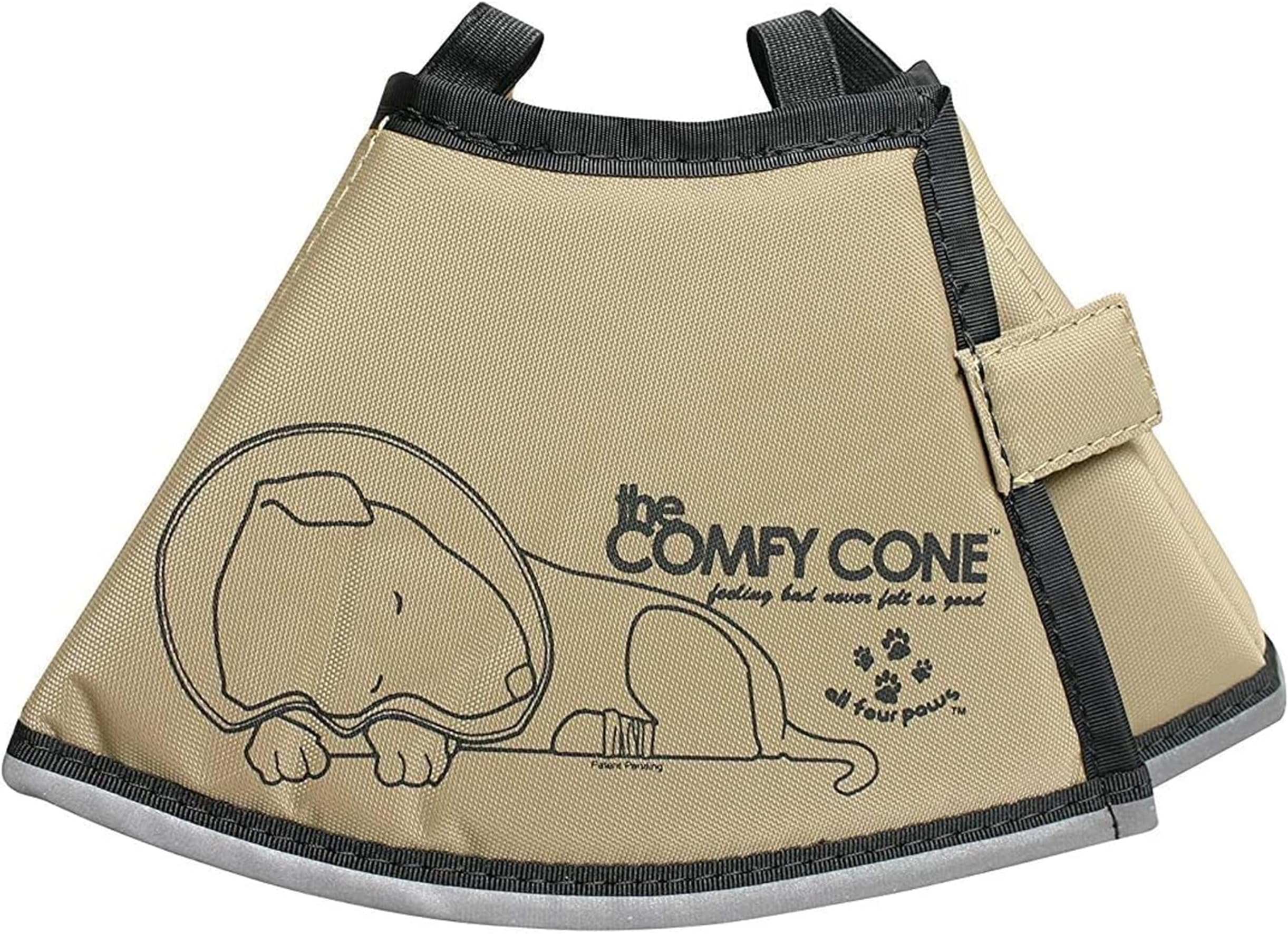 The Comfy Cone Pet Recovery Collar by All Four Paws, Small, Tan,Small 14 cm