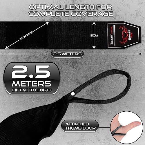 Miniatura 10 de BEAST RAGE Muay Thai - Envolturas de mano de boxeo de 14.8ft, vendajes de artes marciales, guantes internos, correas de apoyo para la muñeca para