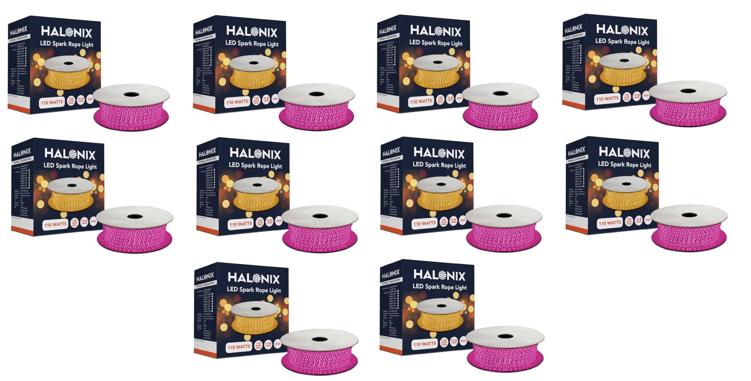 Halonix Rope Lights - 3 Pack, 10m Warm White -15 Halonix Rope Lights - 3 Pack, 10m Warm White -15