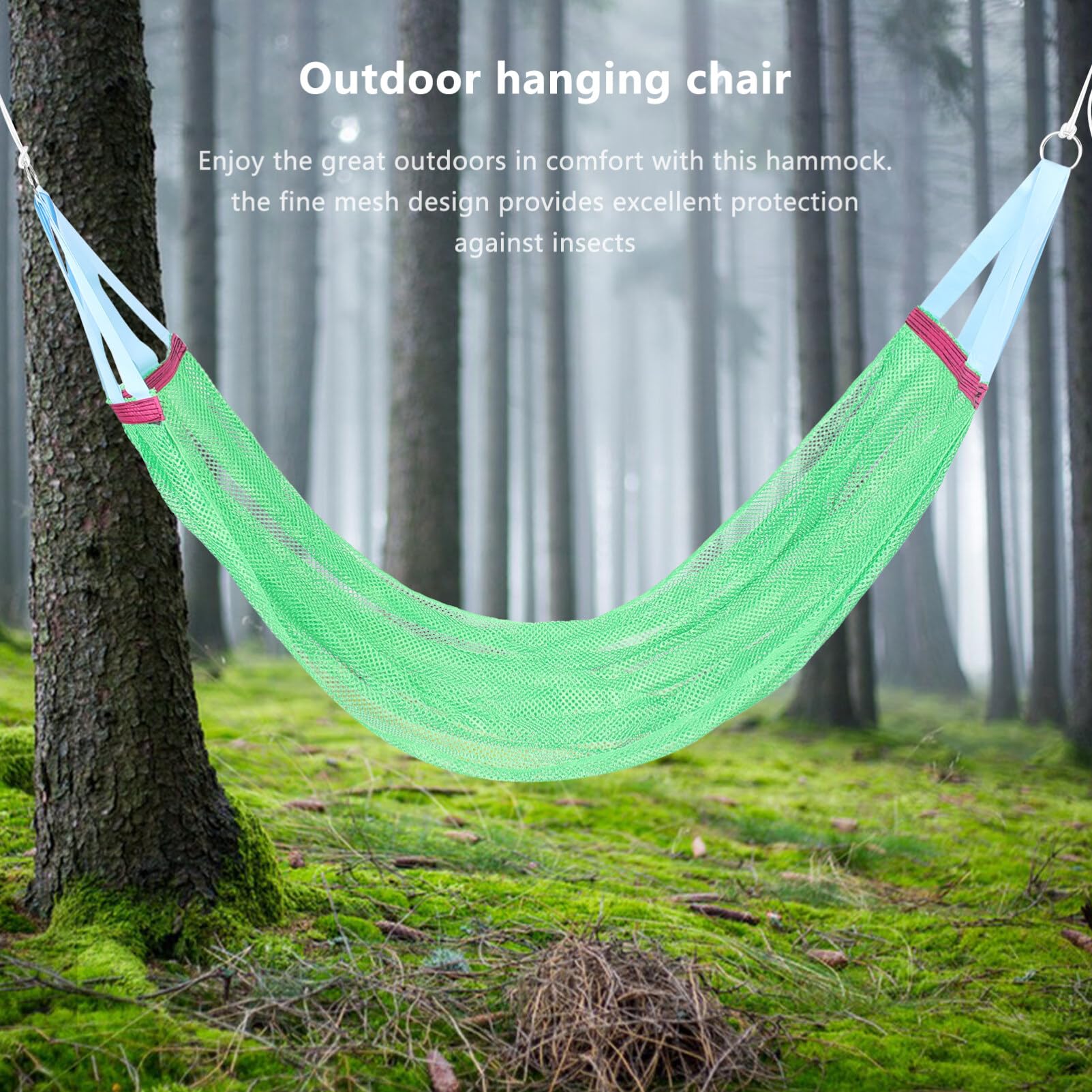 1 Set Outdoor Hammock Swinging Chair Outdoor Hanging Chair Outdoor Mesh Travel Organizer Bags Hanging Chairs Adult Swings for outside Kids Hammock Camping Accessories Canvas