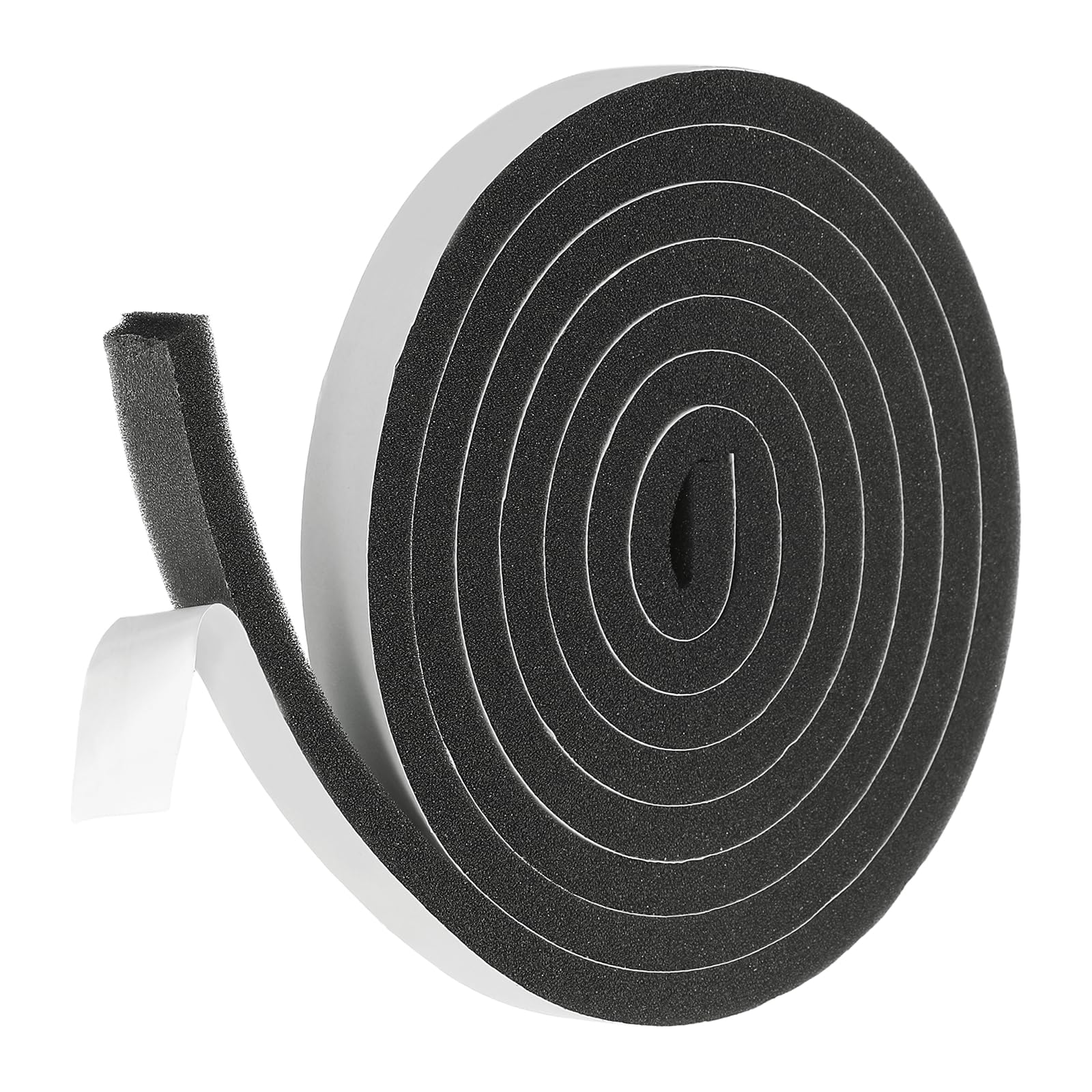 sourcing map Weather Stripping Door Seal, 15mm x 10mm Adhesive Foam Tape Seal Soundproof Insulation Strips for Door Frame Window Gaps (6.5 Feet)
