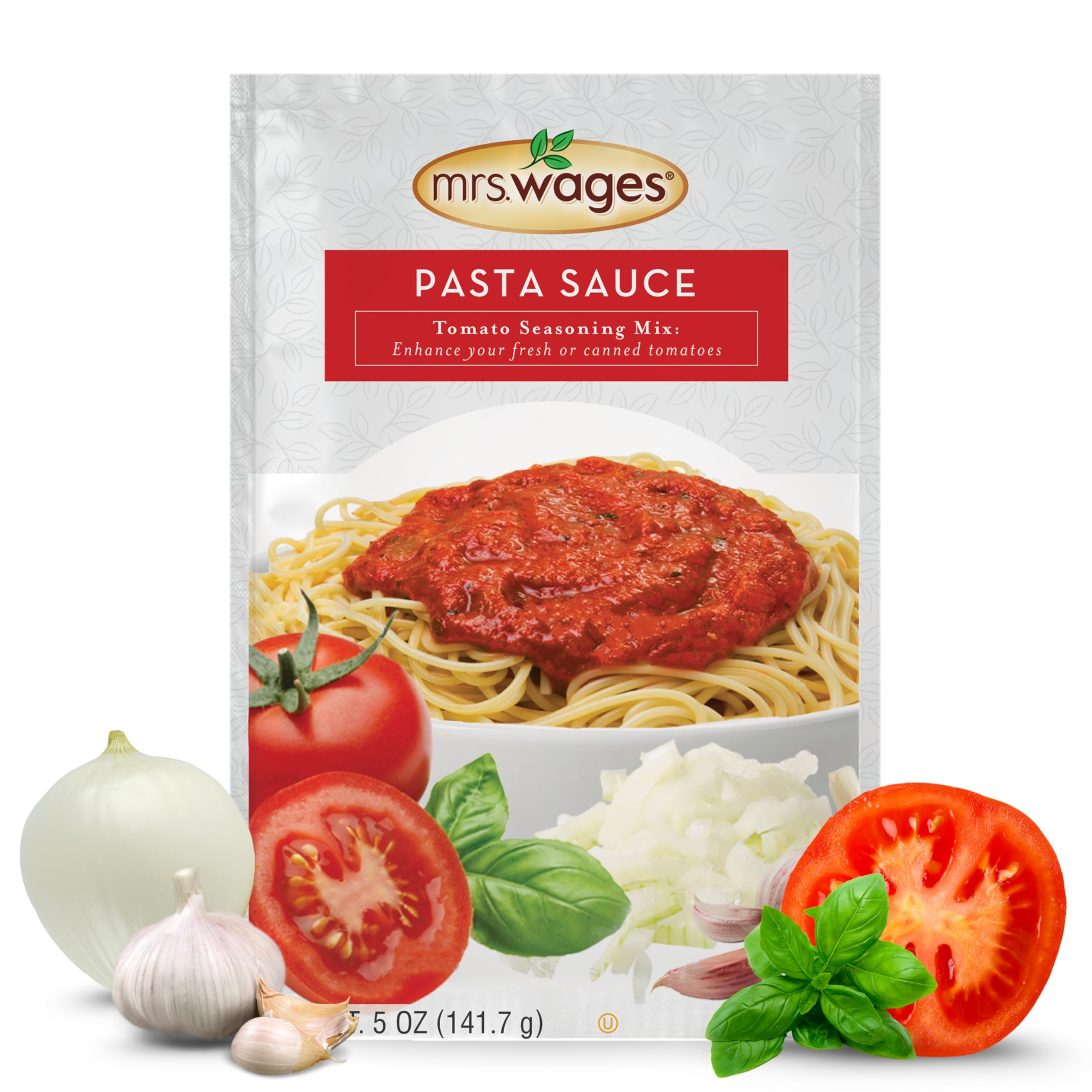 Mrs. WagesPasta Sauce Canning Mix, Easy-To-Use, Simple Homemade Pasta Sauce, Great Flavor, Easy To Freeze or Serve Fresh, 5 oz Packet (Value Pack of 6)