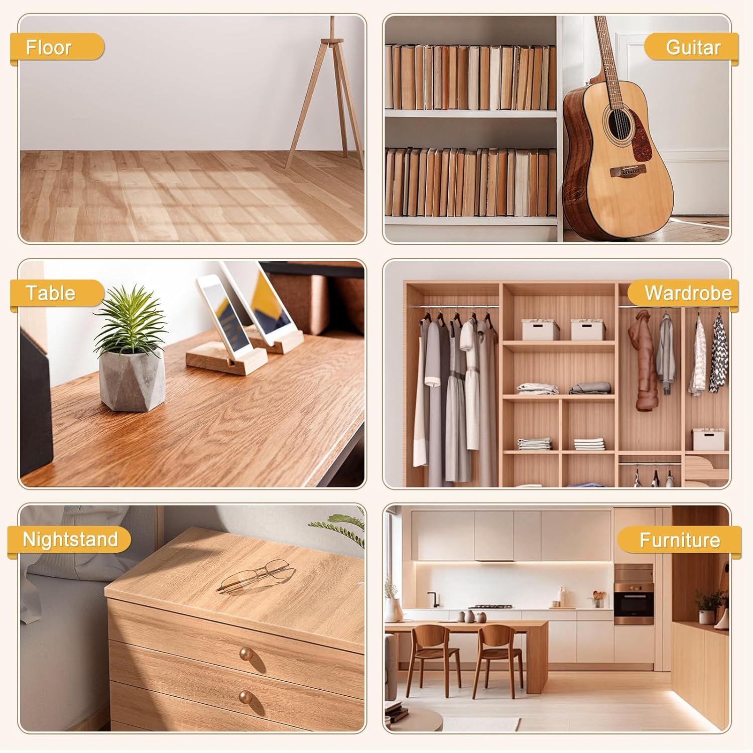 Wood Filler Putty, Natural Wood Putty Filler Paintable, Stainable, Sandable, 7 Ounce Furniture Repair Kit, Quickly Repair Holes, Cracks, Chips and Scorched Areas of Wooden Furniture Floor,Easy to Use