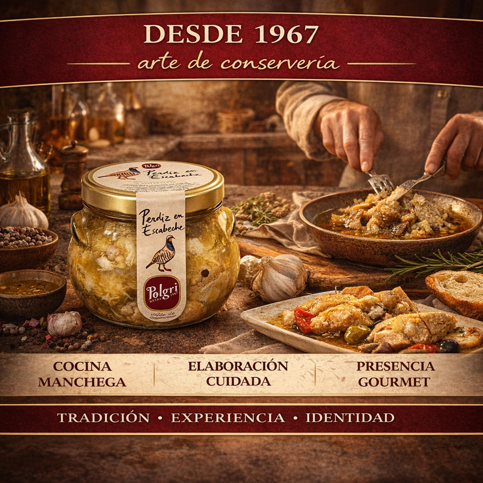 Perdrix À L´Escabèche Gourmet Polgri A`L´Huile D´Olive Extra Vierge
