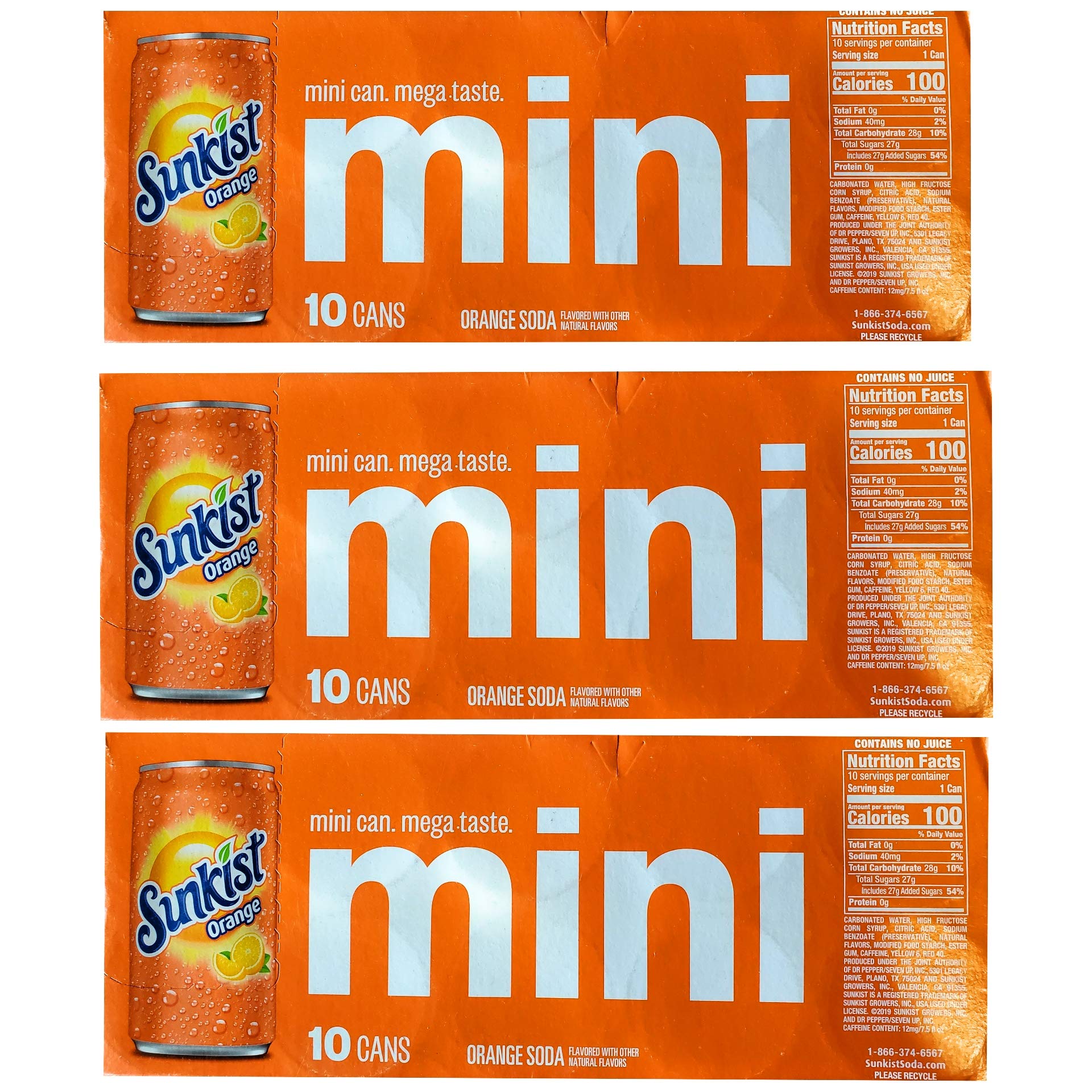 Sunkist Regular 10pk Mini Can, 75 Fl Oz
