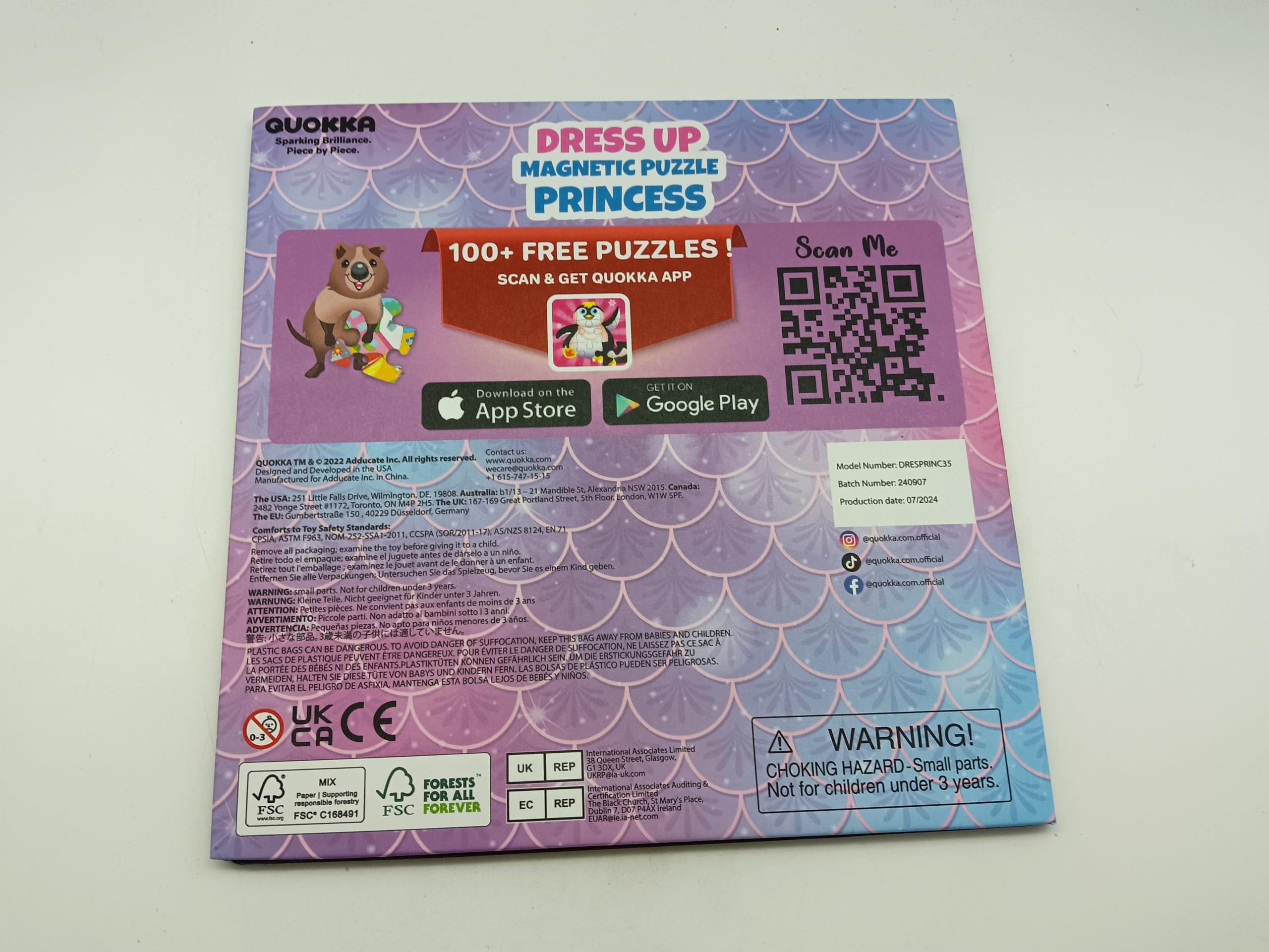 QUOKKA Bambole Magnetica da Vestire per Bambini 2 3 Anni - Giochi da Viaggio Bambina 3 4 Anni - 35 Pezzi Puzzle Magnetico per Aereo e Auto - Principesse Bambole di Carta - Regali Bimba dai 2 ai 5