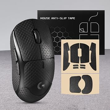 Sweat-Resistant Mouse Grip Tape for Logitech G Pro Wireless/Pro 2 Lightspeed Sticker Anti-Slip Mouse Skin G Pro Mice Decal(Black)
