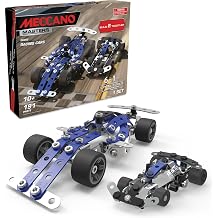 MECCANO 6-in-1 Race Cars Erector Set, Metal Building Kit, STEM Toy Ages 10+
