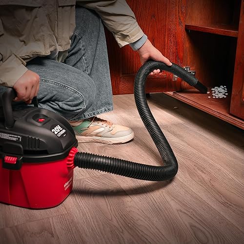 Miniatura 6 de Shop-Vac Aspiradora inalámbrica en seco y húmedo, aspiradora inalámbrica de 8.0 Kpa de pico con soporte de pared de mango plegable y accesorios