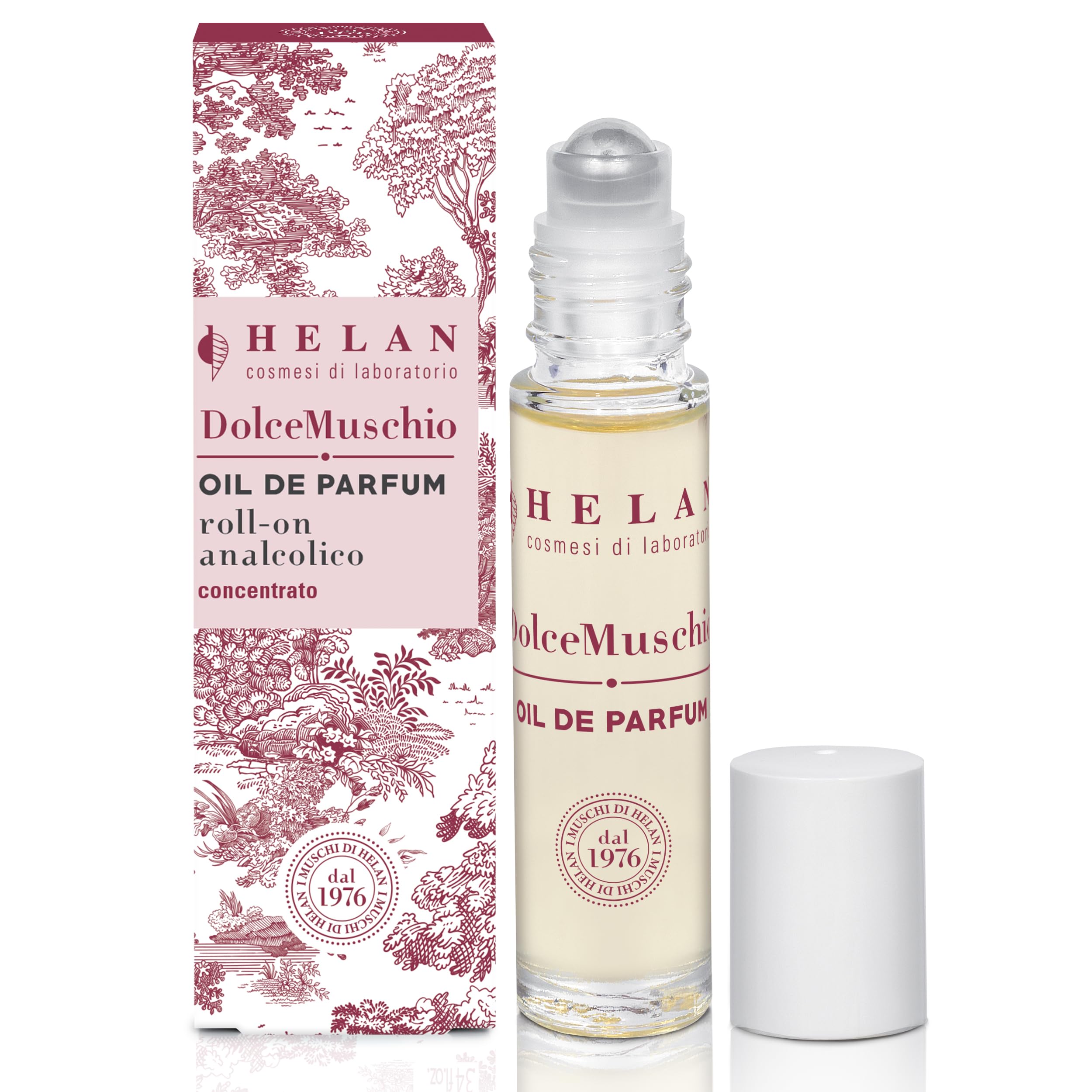 Helan Dolce Muschio - Women's Perfume Oil Roll-On Concentrate Non-Alcoholic, Long-Lasting Eau de Parfum Oil with Vitamin C, E