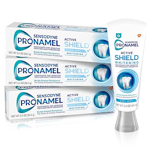Sensodyne Pronamel Active Shield - Pasta dental esmaltada blanqueadora, menta fresca, 3.4 onzas x 3