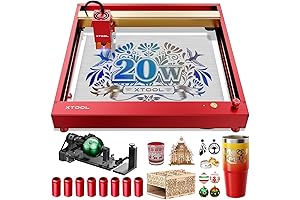 xTool D1 Pro Laser Engraver with Rotary Roller Kit for Glass Tumbler Ring