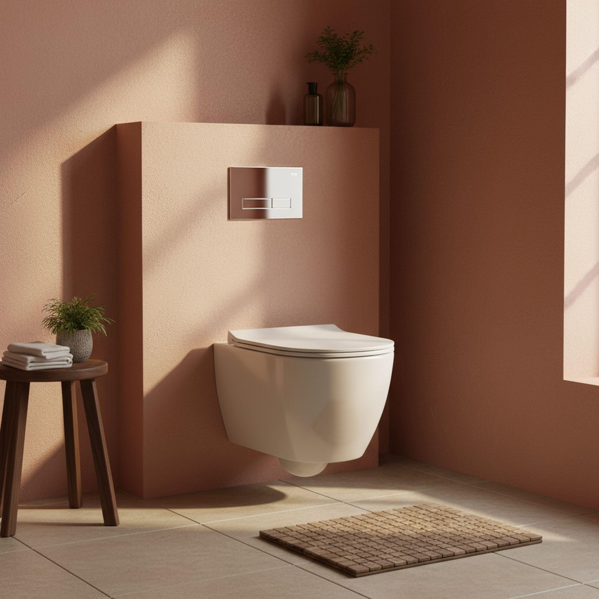 Rea - Stelaż Zestaw Podtynkowy Slim 024n Do Mis Wc Z Przyciskiem Hd Chrom - 22x35,2x106,2 cm
