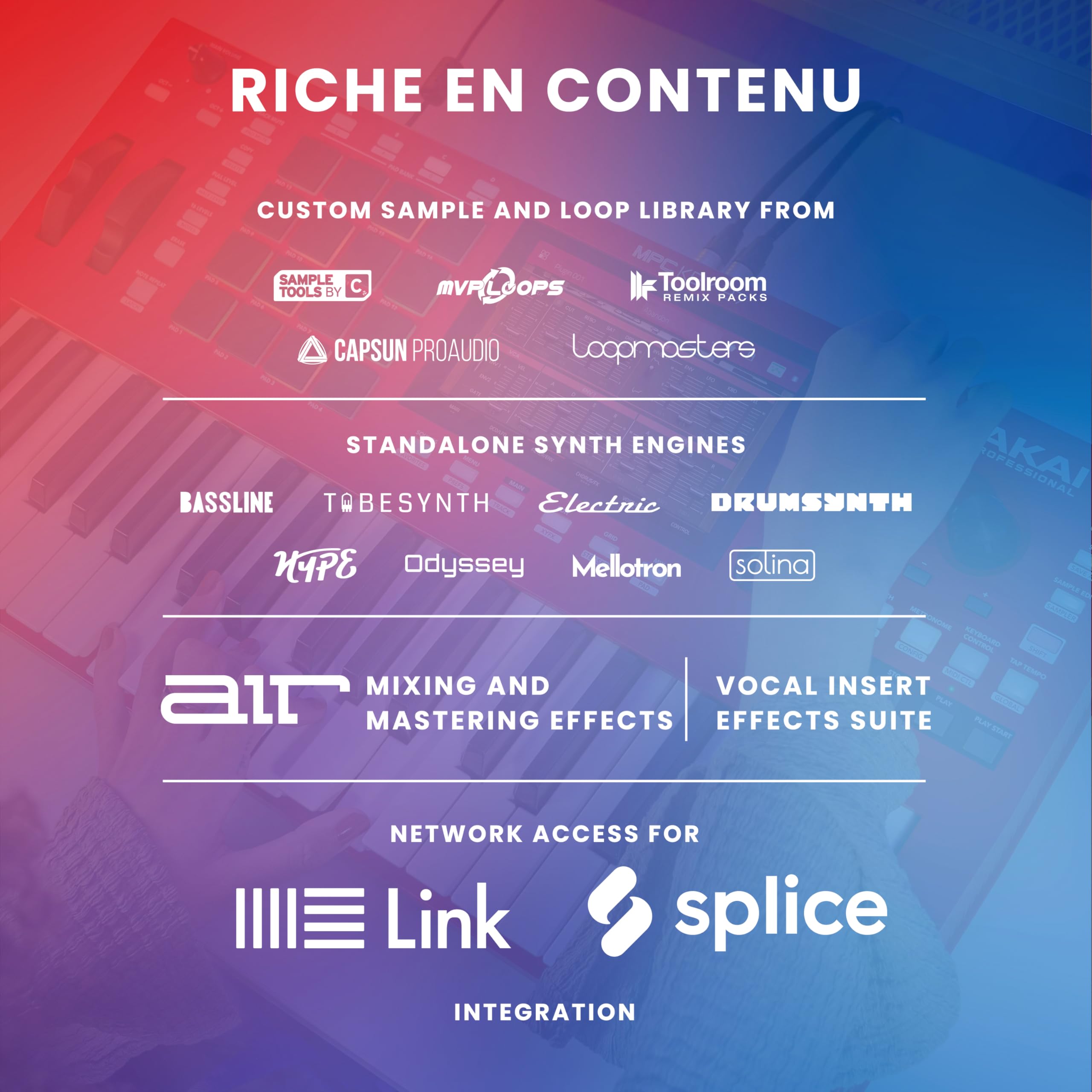 Akai Professional MPC Key 37 Synthétiseur de Production Autonome, Boîte à Rythmes, Clavier MIDI, avec Wi-Fi, Bluetooth, Écran Tactile, Plug-ins et Intégration Native Instruments