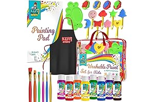 KEFF Kids and Toddler Paint Set - 33 Pc Art Kit for Toddlers 2-4