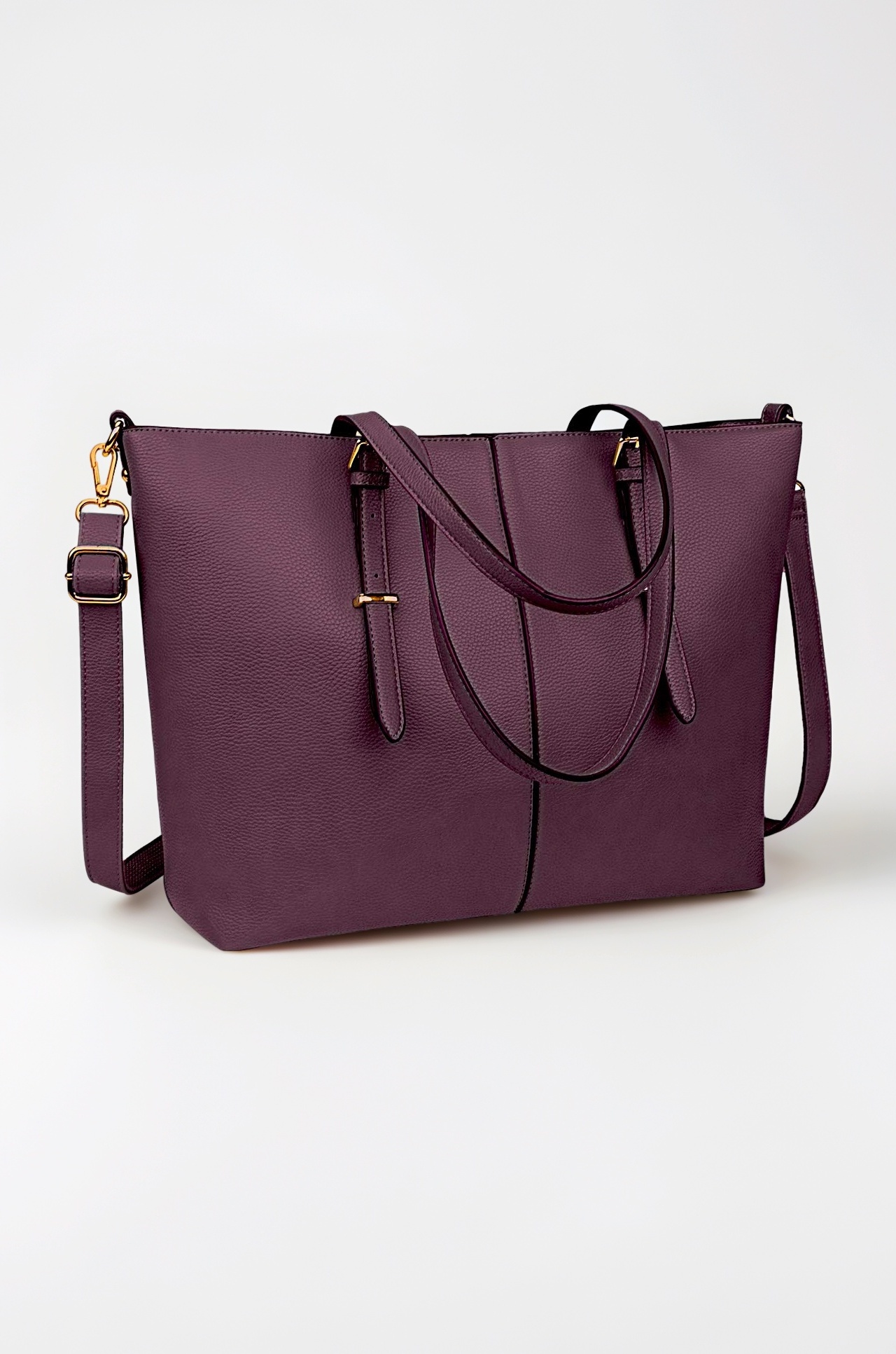 NEWHEY Women's Leather Tote Bag for 15.6 Inch Laptop