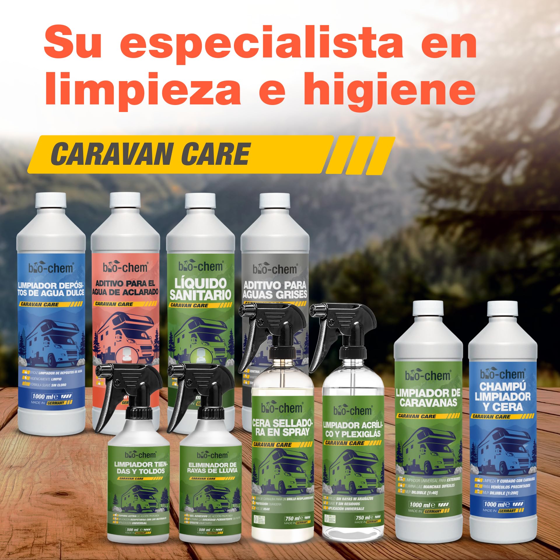 bio-chem Aditivo sanitario para el agua de enjuague, 5L | Nueva fórmula con microorganismos - producto de limpieza para inodoros secos en campings y caravanas