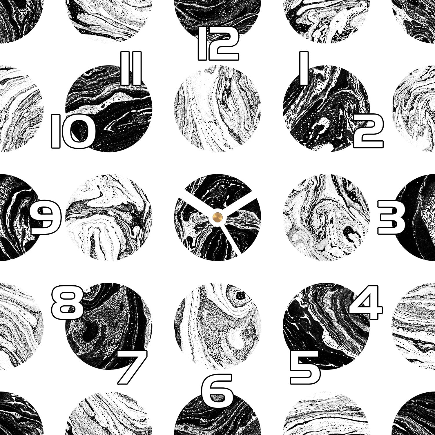 Horloge en verre murale cuisine 30x30 cm Ed Moon Géométrique Coloray