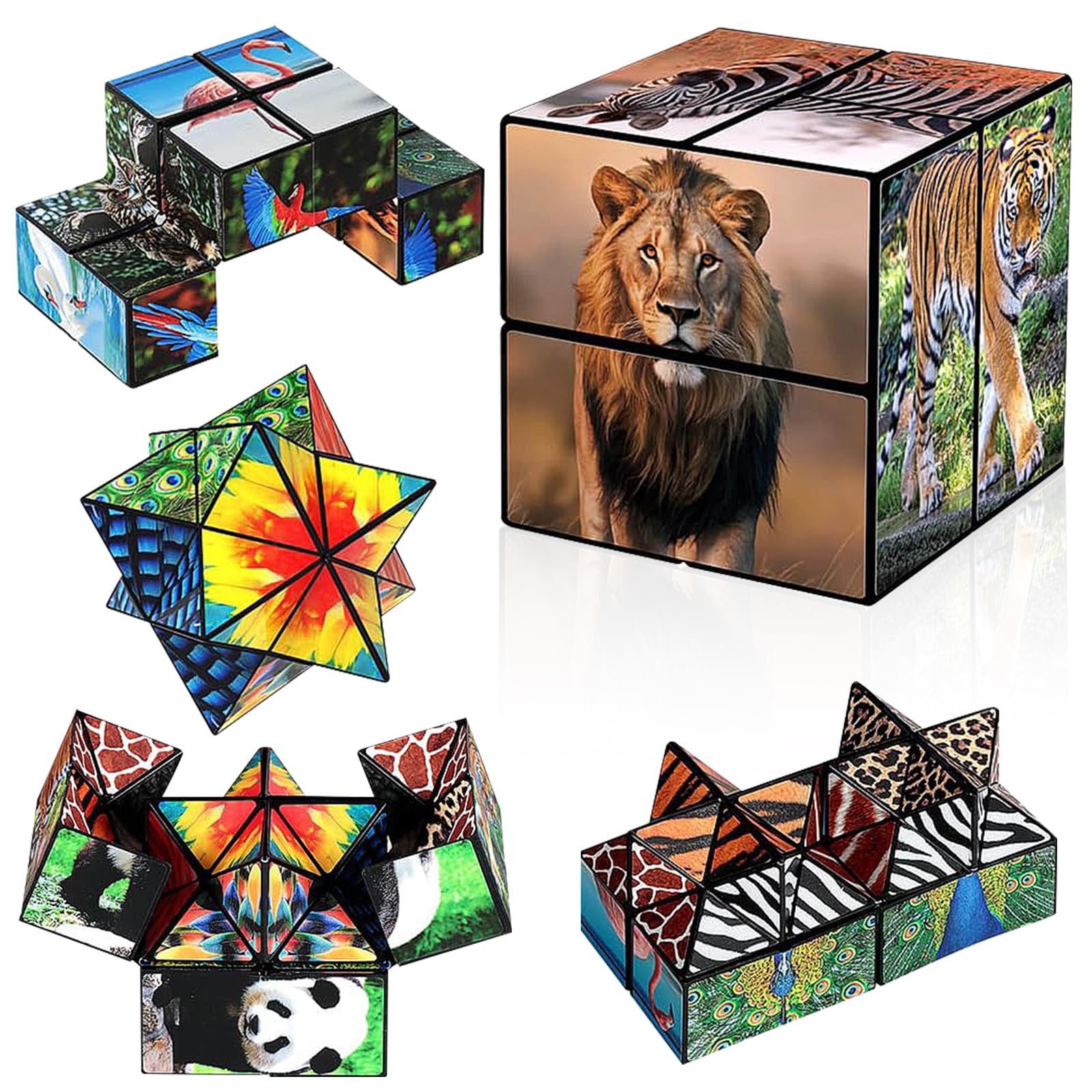 Animal Cube Magic Cube, 2 in 1 Magic Cube for Children, Magic