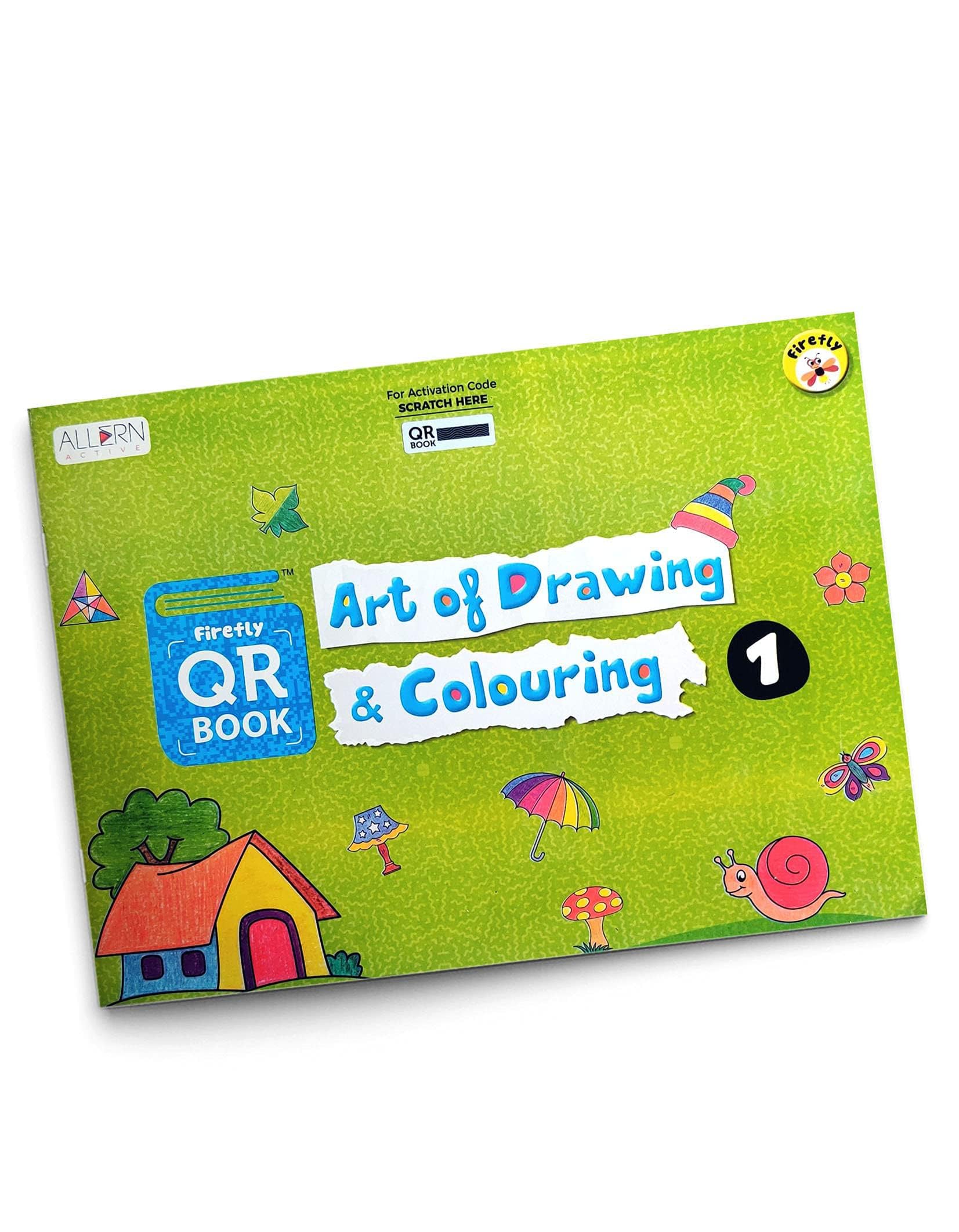 Firefly Art of Drawing and Kids Colouring Book 3 Year to 8 Year | Drawing and Coloring Activities with Videos | Kids Gift for Girls, Boys | Book 1