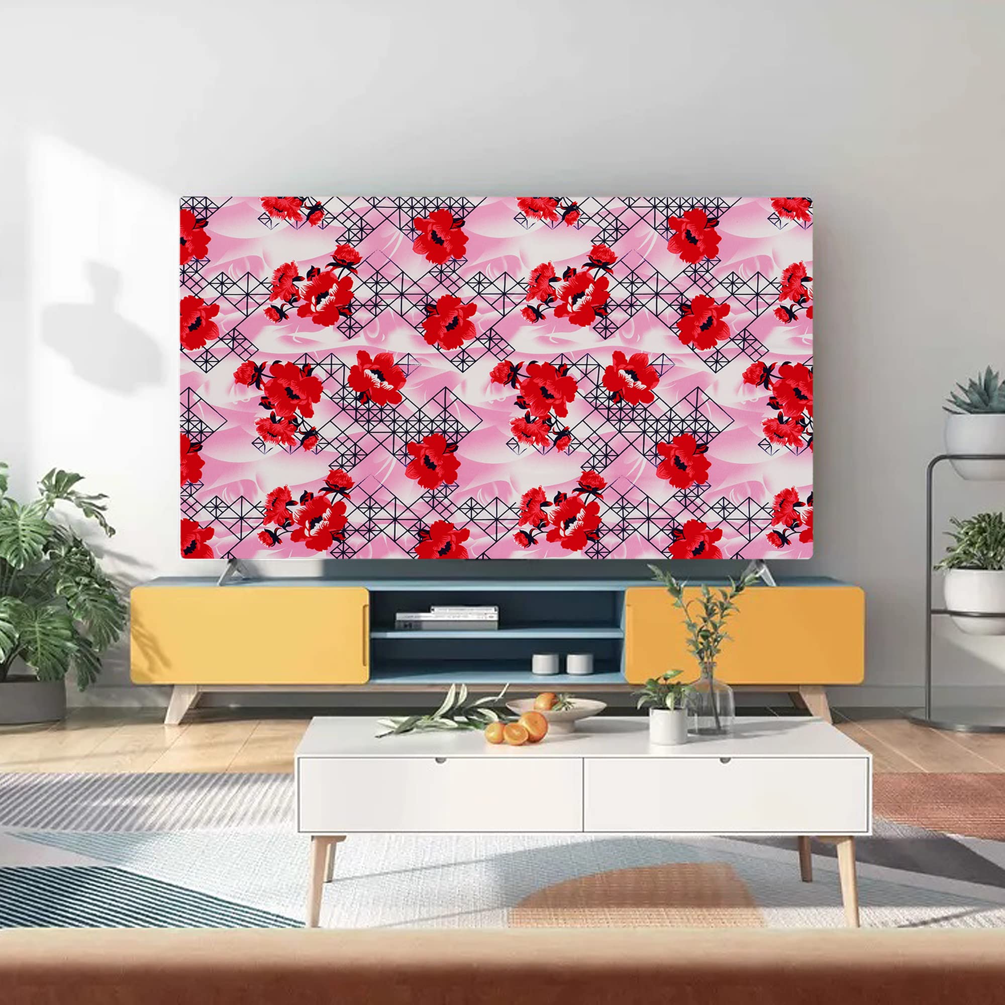 Dream Care Dustproof Printed LED, LCD TV Cover 42 inch | Screen Protector Compatible for All Brands Models (LG, Sony, Samsung, Sansui, Vu, Mi, Realme, TCL, Croma, Videocon, BPL, VW, OnePlus)