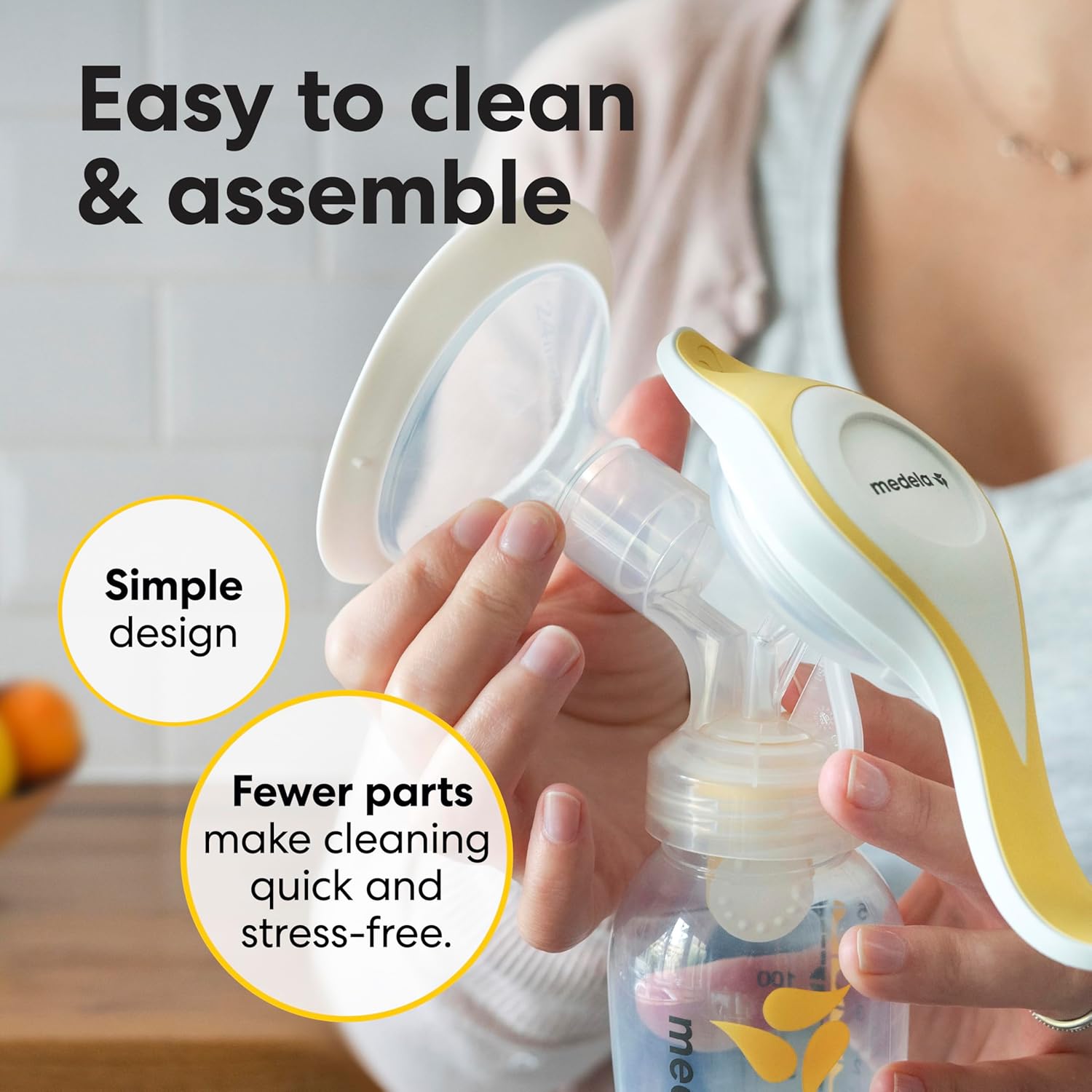 Medela Harmony Manual Breast Pump, Compact Swiss Design with PersonalFit Flex Shields and Medela's 2-Phase Expression Technology