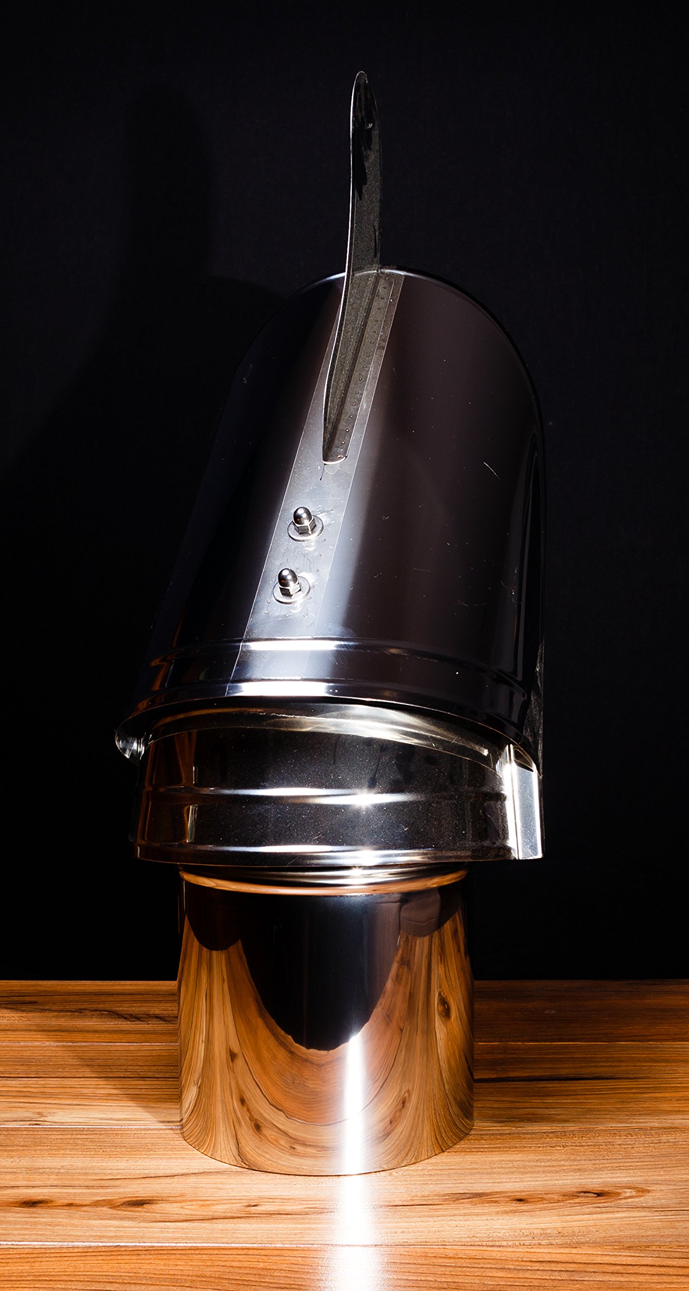 Chapeau de cheminée rotatif 200mm V4A pour stopper le refoulement de fumée dans la maison