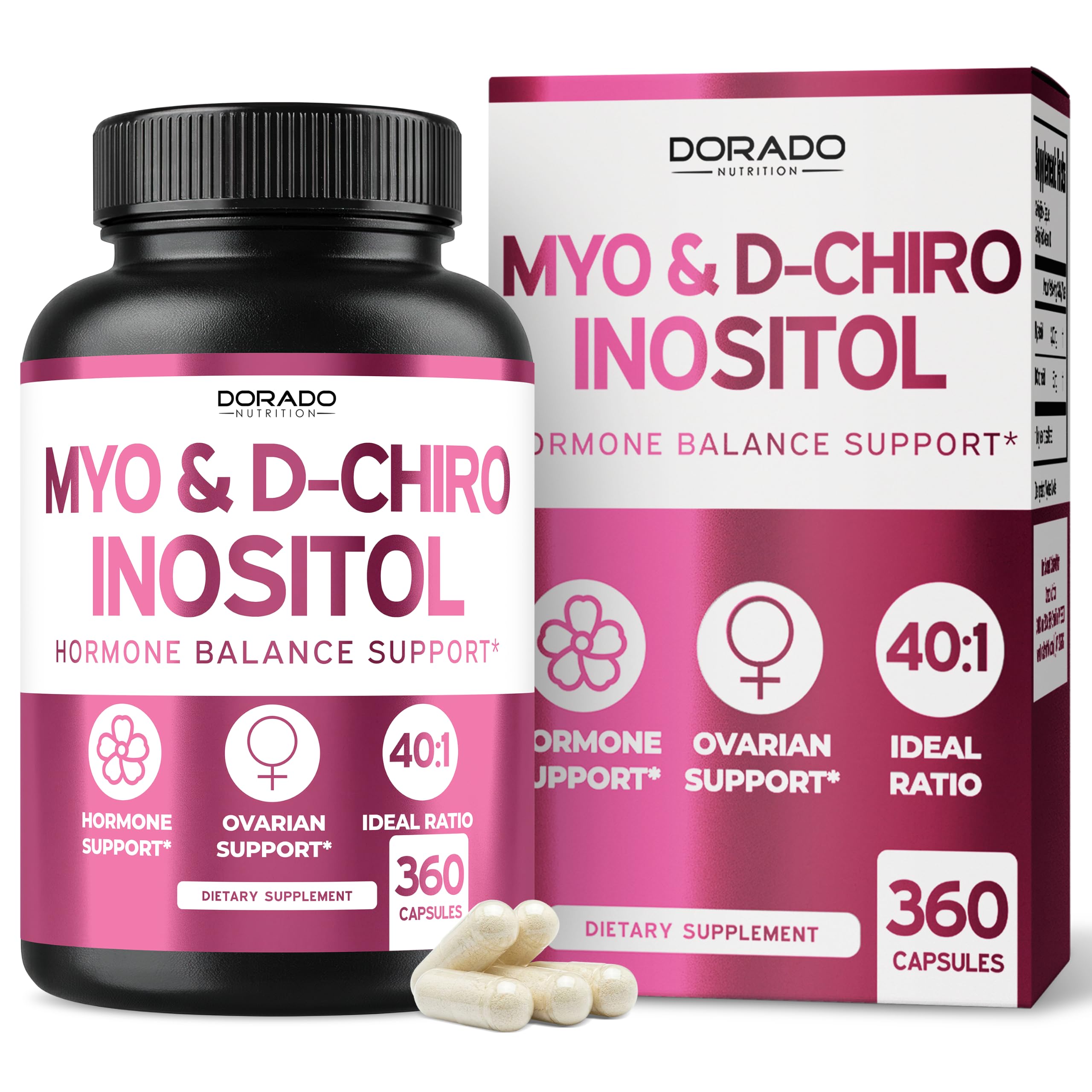 Myo-Inositol & D-Chiro Inositol Supplement Powder (2050mg Per Serving Ideal 40:1 Ratio Myo Inositol,30 Day Supply) For Hormone Balance for Women & Ovarian Health - Third Party Tested, Vegan & USA Made — Amazon image 11