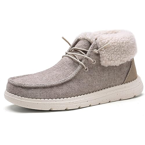 Bruno Marc Women's Ankle Fur Lace-up Warm Boots