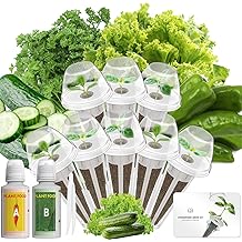 8 Pods Vegetable Salad Green Seed Pod Kit for Aerogarden, Ahopegarden Hydroponics Growing System Indoor Garden, Include American Fast Lettuce, Green Pepper, Cucumber, Parsley, 8 Pods, 500+ Seeds