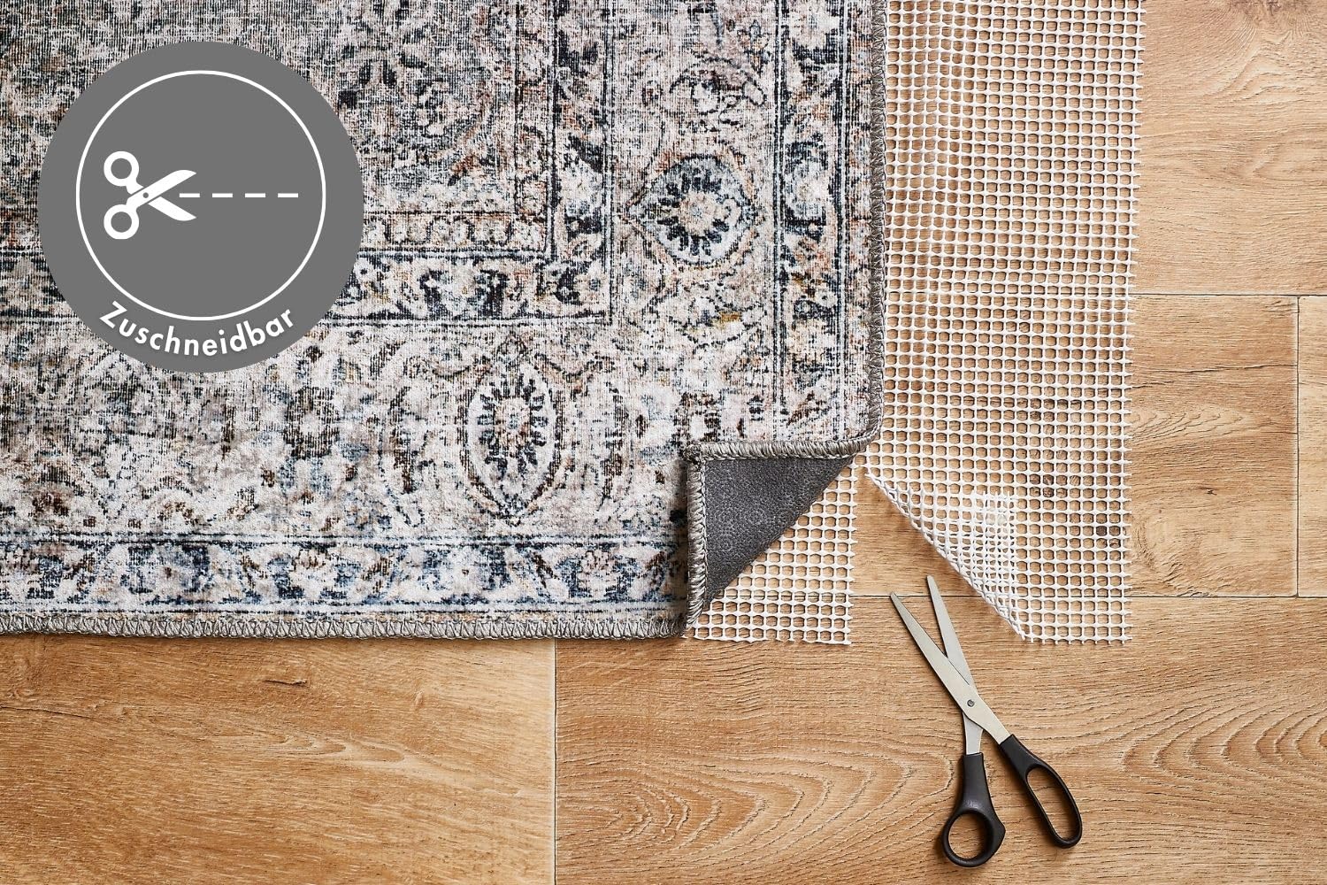 andiamo Teppich Stop - Alfombrilla Antideslizante para Alfombra (240 x 300 cm), Color Blanco
