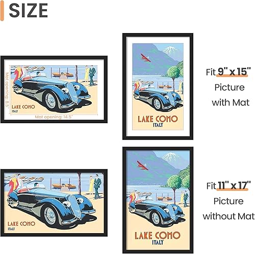 Vista 172 de upsimples - Portarretratos de 8.5 x 11 pulgadas, para fotos de 6 x 8 pulgadas con paspartú o de 8.5 x 11 pulgadas sin paspartú, marcos de fotos