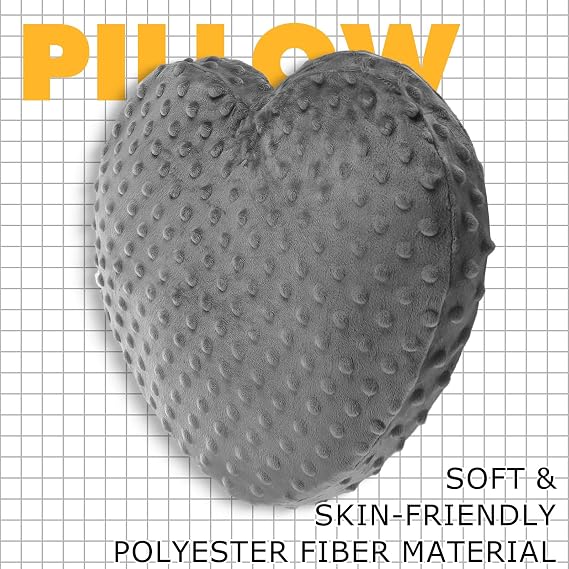 Briwooody Weighted Pillow Glass Bead Calming Body Pillows, Gray