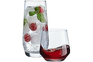 Set of 8 Clear Glassware - Drinking, Dining, Cocktails, & More