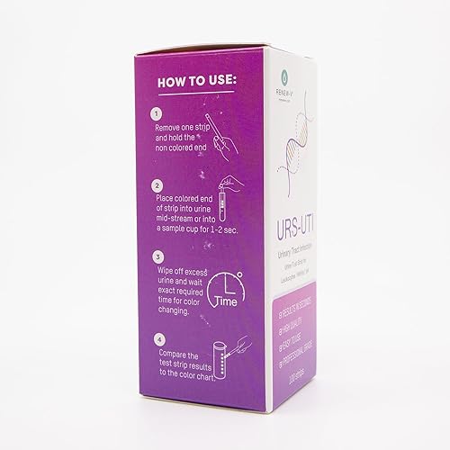 Miniatura 5 de RenewV URS-UTI Tiras de prueba de 100 unidades  Kit de prueba de salud del tracto urinario 3 en 1 para leucocitos, nitrito, pH  detección de ITU en