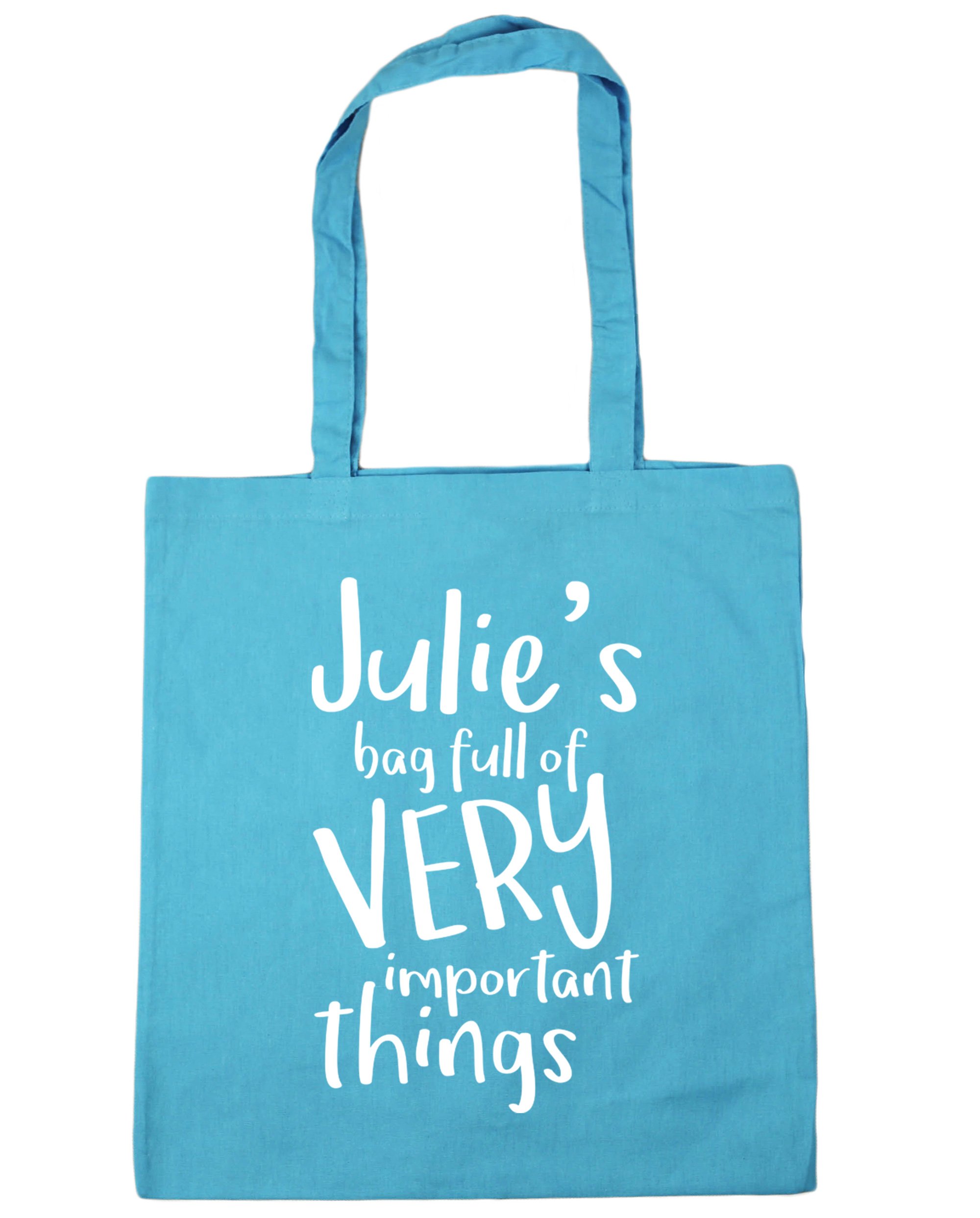 Hippowarehouse PERSONALISED (Insert Custom Name Here) Bag Full of Very Important Things Tote Shopping Gym Beach Bag 42cm x38cm, 10 litres