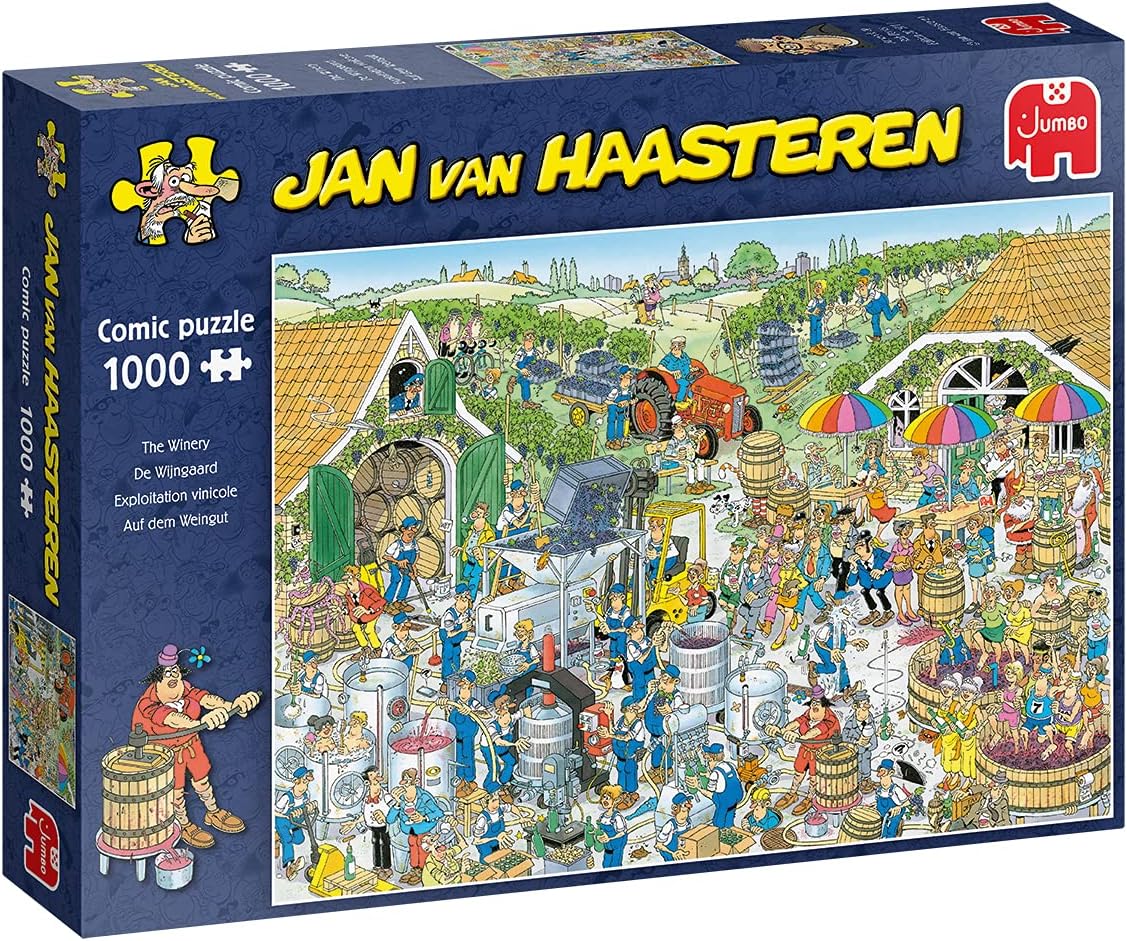 Jumbo, Jan Van Haasteren - 'The Winery' Unique Comic Fun Designed Jigsaw Puzzle for Adults - 1,000 Piece