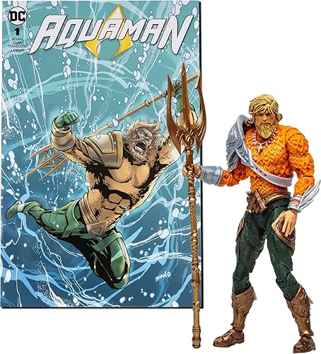 McFarlane Toys DC Direct Page Punchers Aquaman - Figura de acción de 7 pulgadas con Aquaman Comic